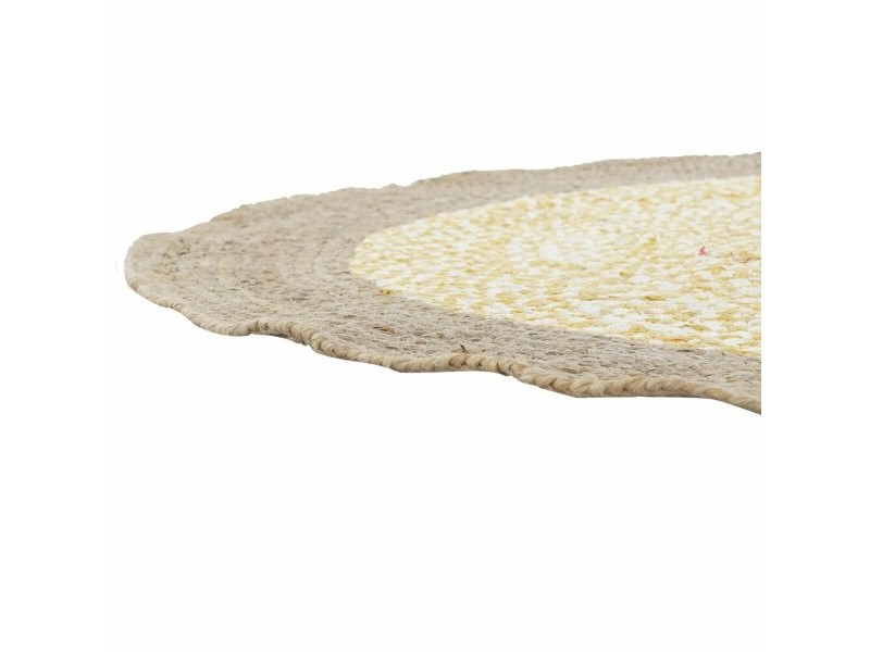 Килим DKD Home Decor Кафяв Бял Жълт (200 x 200 x 1 cm)