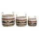 Игра на Кошници DKD Home Decor Естествено влакно 30 x 30 x 25 cm Колониален