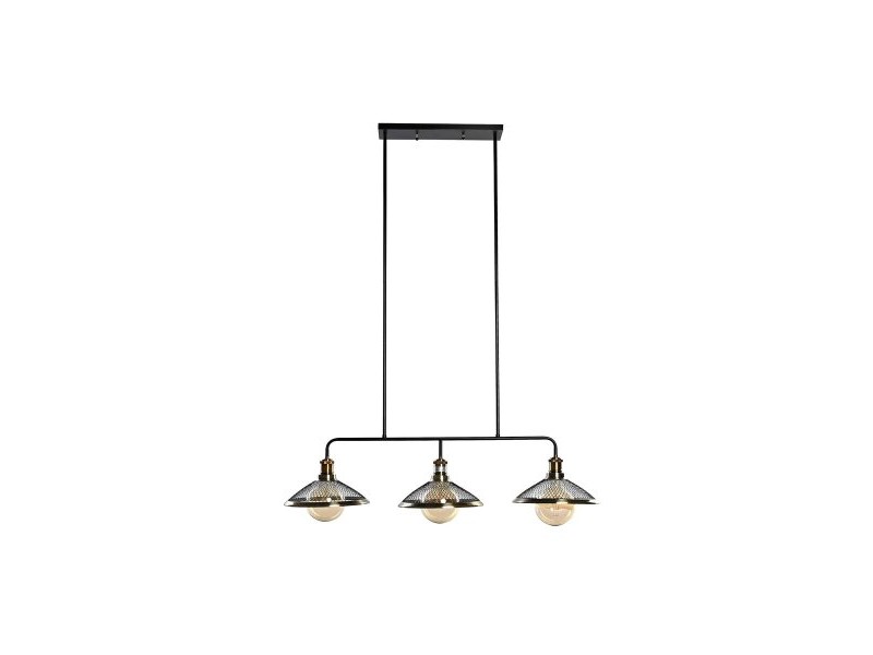 Полилей DKD Home Decor 100 x 29 x 22 cm Черен Златен Метал 50 W Полилей DKD Home Decor 100 x 29 x 22 cm Черен Златен Метал 50 W