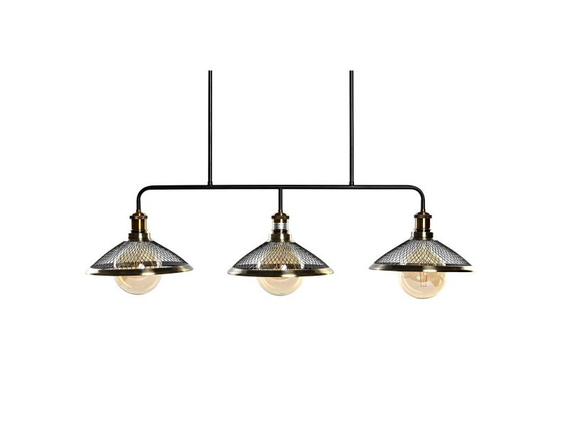 Полилей DKD Home Decor 100 x 29 x 22 cm Черен Златен Метал 50 W Полилей DKD Home Decor 100 x 29 x 22 cm Черен Златен Метал 50 W