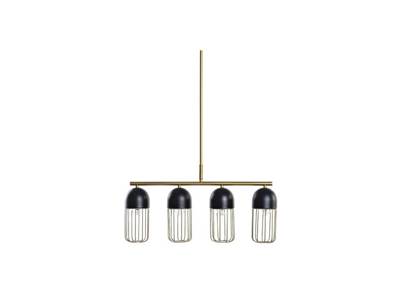 Полилей DKD Home Decor Черен Златен 220 V 50 W (60 x 11 x 26 cm)