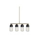 Полилей DKD Home Decor Черен Златен 220 V 50 W (60 x 11 x 26 cm)