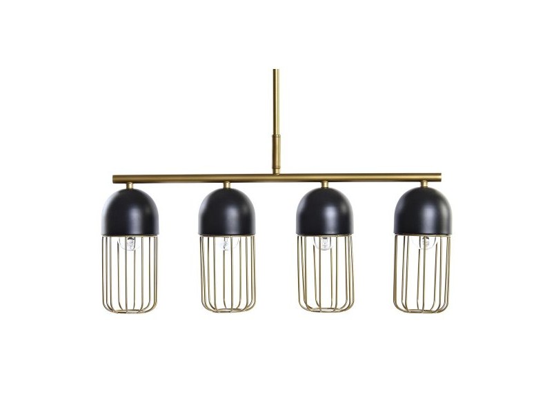 Полилей DKD Home Decor Черен Златен 220 V 50 W (60 x 11 x 26 cm) Полилей DKD Home Decor Черен Златен 220 V 50 W (60 x 11 x 26 cm)
