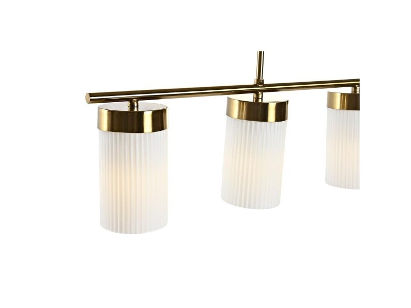 Полилей DKD Home Decor Бял Златен Метал Кристал 60 x 15 x 25 cm