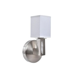 Стенна лампа DKD Home Decor Сребрист Метал полиестер Бял 220 V 40 W (12 x 10 x 22 cm)