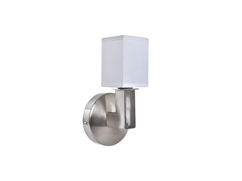 Стенна лампа DKD Home Decor Сребрист Метал полиестер Бял 220 V 40 W (12 x 10 x 22 cm)