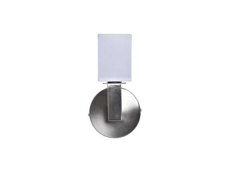 Стенна лампа DKD Home Decor Сребрист Метал полиестер Бял 220 V 40 W (12 x 10 x 22 cm)