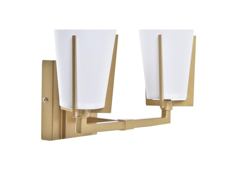 Стенна лампа DKD Home Decor Кристал Златен Метал полиестер Бял (30 x 18 x 23 cm)