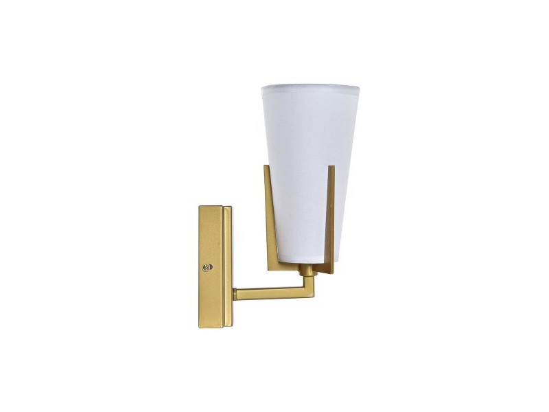 Стенна лампа DKD Home Decor 25W Златен Метал полиестер Бял 220 V (12 x 14 x 25 cm)
