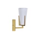 Стенна лампа DKD Home Decor 25W Златен Метал полиестер Бял 220 V (12 x 14 x 25 cm)