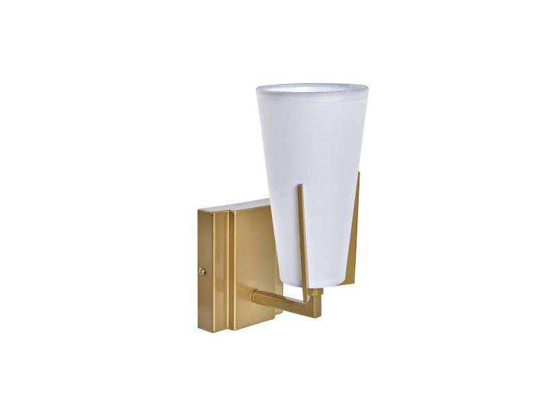 Стенна лампа DKD Home Decor 25W Златен Метал полиестер Бял 220 V (12 x 14 x 25 cm)