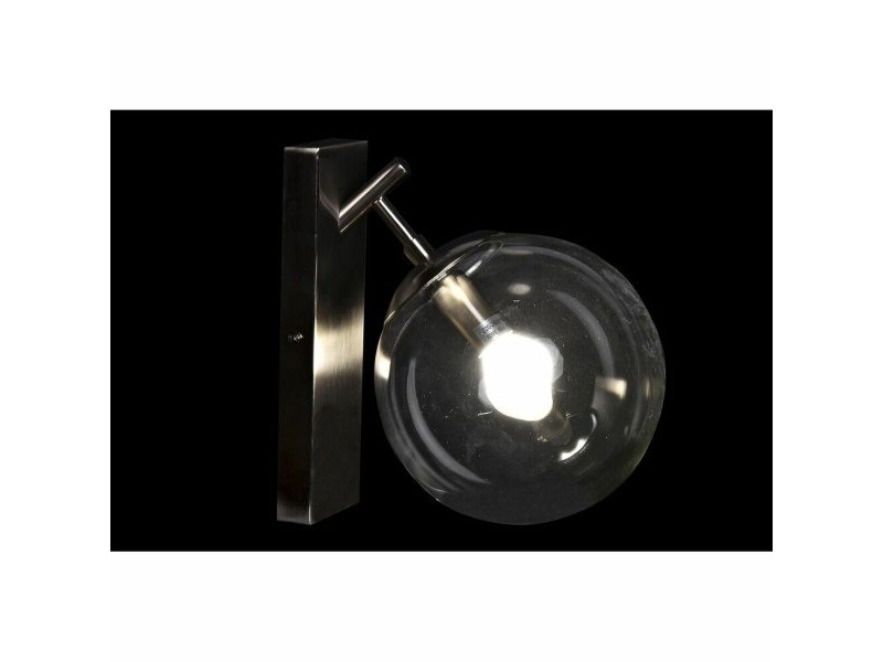 Стенна лампа DKD Home Decor 25W Кристал Сребрист Метал 220 V (20 x 25 x 27 cm)