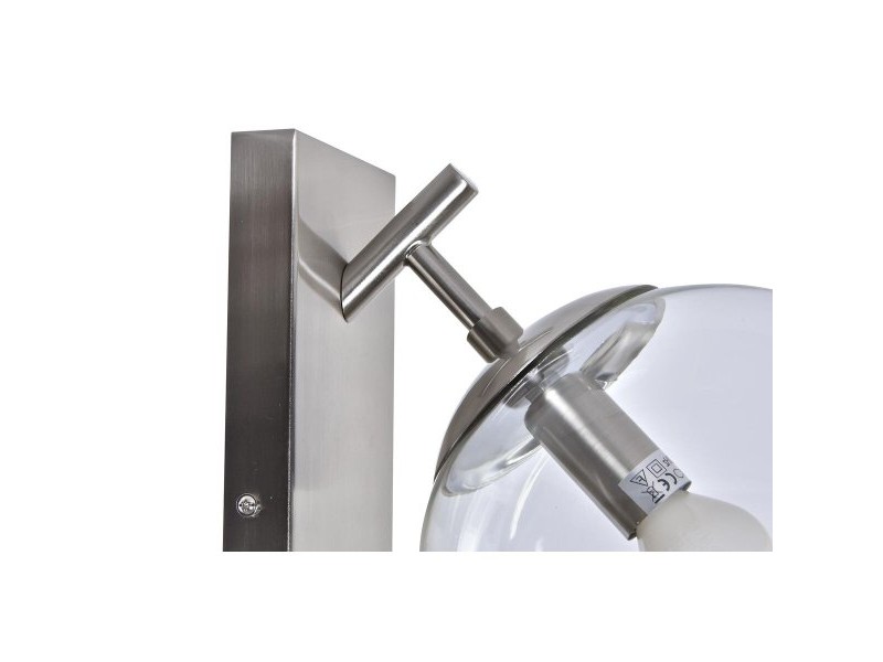 Стенна лампа DKD Home Decor 25W Кристал Сребрист Метал 220 V (20 x 25 x 27 cm) Стенна лампа DKD Home Decor 25W Кристал Сребрист Метал 220 V (20 x 25 x 27 cm)