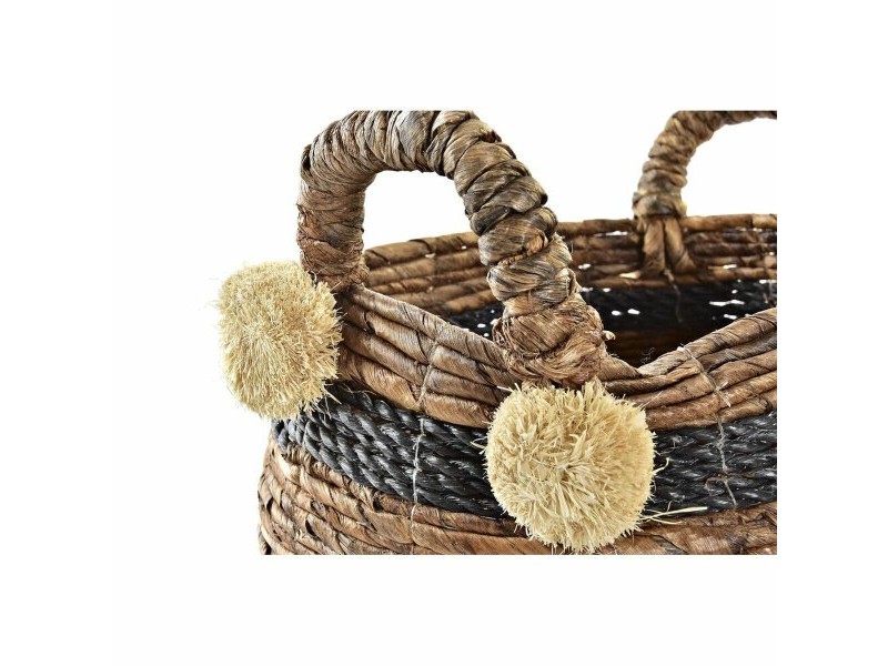 Игра на Кошници DKD Home Decor Естествено влакно 31 x 31 x 33 cm Колониален