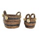 Игра на Кошници DKD Home Decor Естествено влакно 31 x 31 x 33 cm Колониален