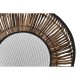 Комплект Саксии за цветя DKD Home Decor Черен Естествен Метал Pатан Квадратек Bali 50 x 50 x 25,4 cm (2 броя)