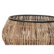 Комплект Саксии за цветя DKD Home Decor Черен Естествен Метал Pатан Квадратек Bali 50 x 50 x 25,4 cm (2 броя)
