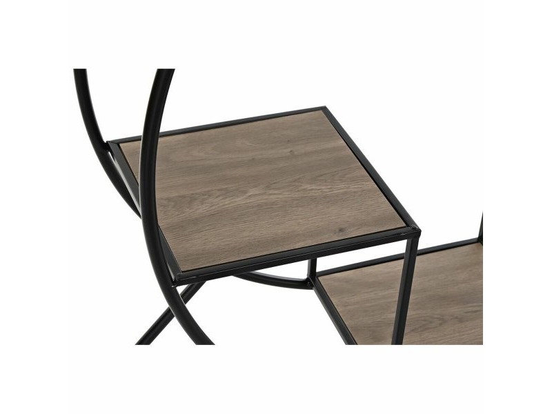 Лавица DKD Home Decor Черен Светло сив Метал Ела 90 x 30 x 100 cm (1)