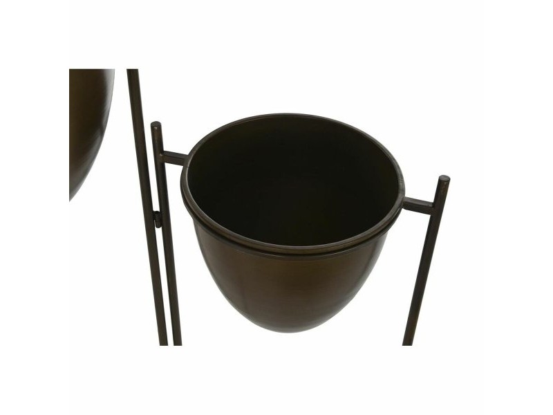 Саксия DKD Home Decor Черен Метал Мед Vintage (35 x 26,5 x 105 cm)