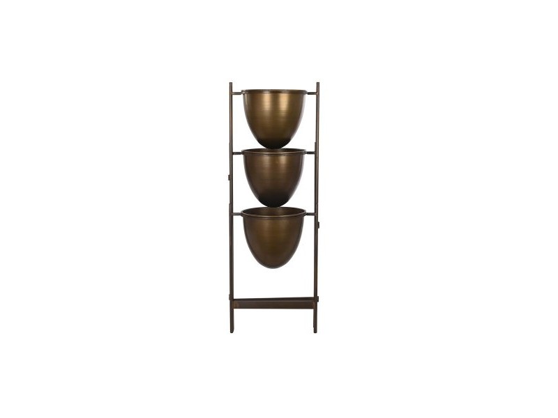 Саксия DKD Home Decor Черен Метал Мед Vintage (35 x 26,5 x 105 cm)