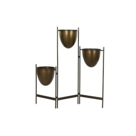Саксия DKD Home Decor Черен Метал Мед Vintage (35 x 26,5 x 105 cm)