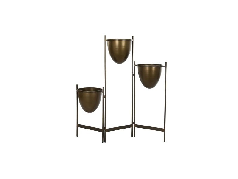 Саксия DKD Home Decor Черен Метал Мед Vintage (35 x 26,5 x 105 cm)
