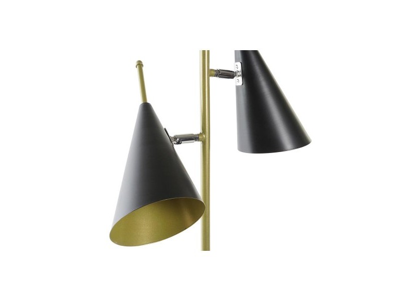 Настолна лампа DKD Home Decor Черен Златен Метал 25 W 220 V 38 x 16 x 64 cm