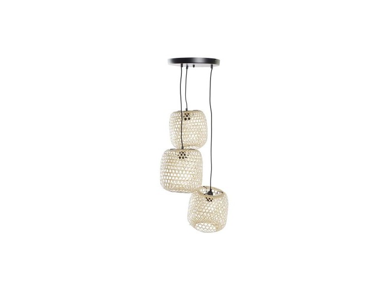 Полилей DKD Home Decor 43 x 43 x 100 cm Черен Кафяв Бамбук 50 W Полилей DKD Home Decor 43 x 43 x 100 cm Черен Кафяв Бамбук 50 W