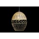 Полилей DKD Home Decor Метал Бял Светло кафяв Pатан 50 W (30 x 30 x 38 cm)