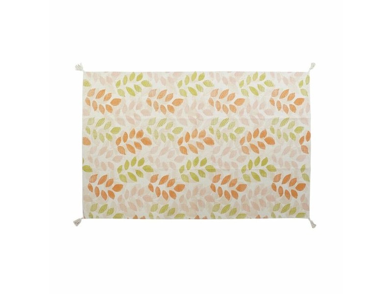 Килим DKD Home Decor Бежов Многоцветен Лист на растение (120 x 180 x 1 cm)