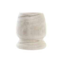 Саксия DKD Home Decor Кафяв Естествен Дърво от пауловния Boho 16 x 16 x 18 cm (2 броя)