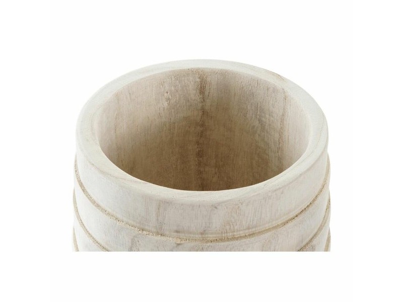 Саксия DKD Home Decor Кафяв Естествен Квадратек Boho 17 x 17 x 16 cm