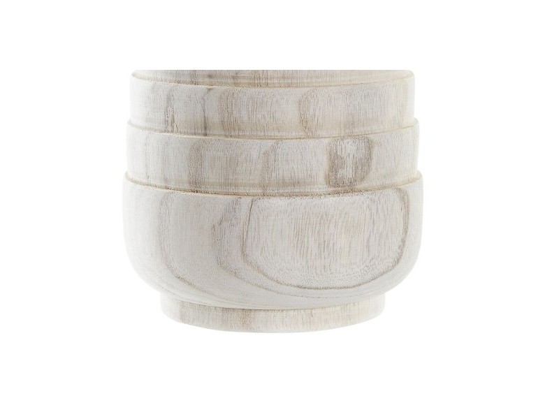 Саксия DKD Home Decor Кафяв Естествен Квадратек Boho 17 x 17 x 16 cm