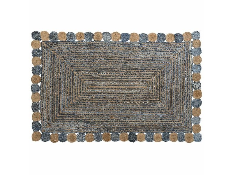 Килим DKD Home Decor Син Многоцветен Индианец (200 x 290 x 1 cm)