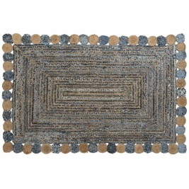 Килим DKD Home Decor Син Многоцветен Индианец (200 x 290 x 1 cm)