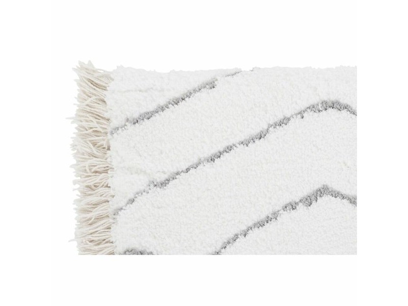 Килим DKD Home Decor Бял Сив Ромб Scandi Ø 9,4 cm 120 x 180 x 3 cm