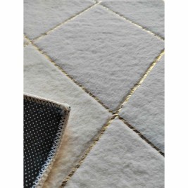 Килим DKD Home Decor Бял Ромб Модерен (60 x 240 x 2,2 cm)