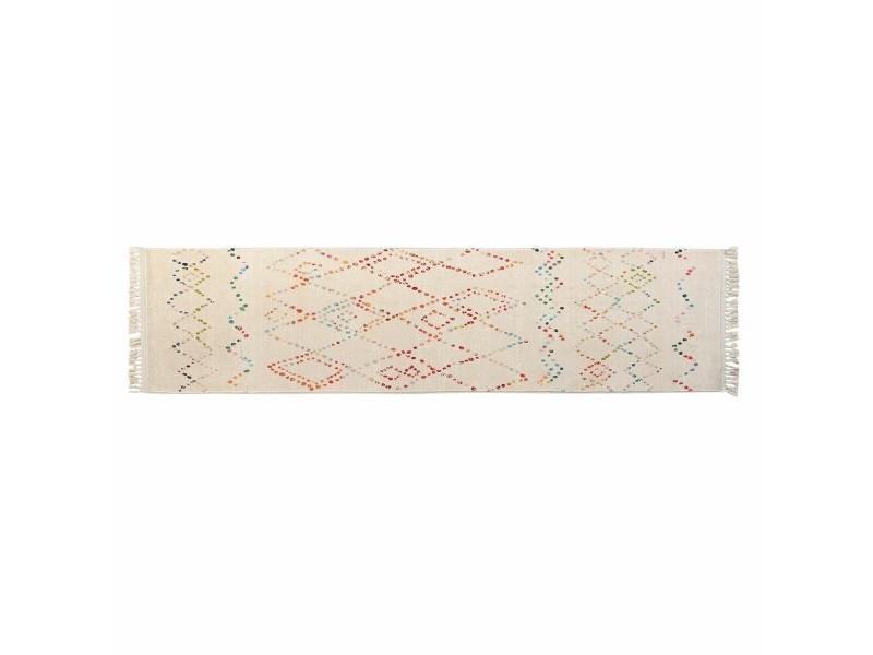 Килим DKD Home Decor 60 x 240 x 0,7 cm полиестер Многоцветен Ромб