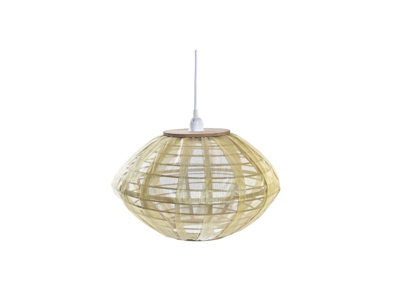 Полилей DKD Home Decor Естествен Златен Кафяв Бамбук 50 W (42 x 42 x 26 cm)