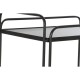Serveerimislaud DKD Home Decor Черен Метал Кристал 60,5 x 40,5 x 75,5 cm