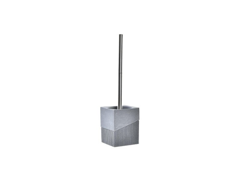 Четка за Баня DKD Home Decor Scandi Сребрист Сив Неръждаема стомана Алуминий Смола (9,5 x 9,5 x 37 cm)