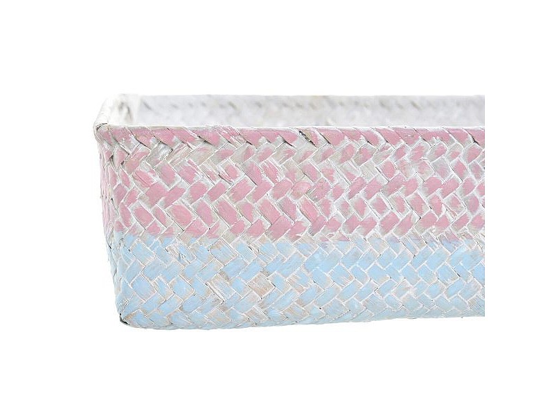 Игра на Кошници DKD Home Decor Естествено влакно Средиземноморско Boho 26 x 26 x 9 cm 8,5 cm