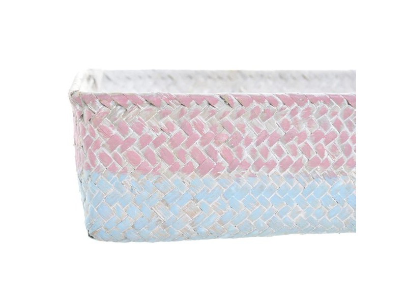 Игра на Кошници DKD Home Decor Естествено влакно Средиземноморско Boho 26 x 26 x 9 cm 8,5 cm