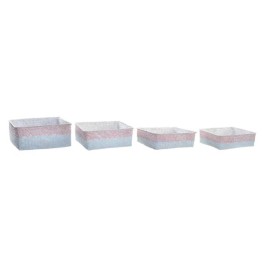 Игра на Кошници DKD Home Decor Естествено влакно Средиземноморско Boho 26 x 26 x 9 cm 8,5 cm
