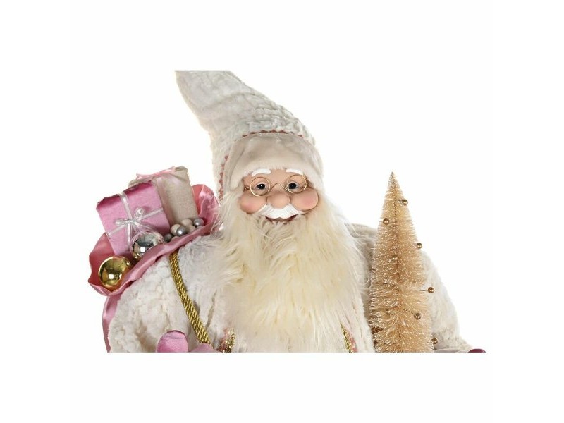 Коледна Украса DKD Home Decor Сив Розов PVC Дървен 60 x 50 x 124 cm