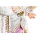 Декоративна фигурка DKD Home Decor Дядо Коледа Коледа Сив Розов PVC Дървен 32 x 20 x 60 cm