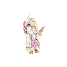 Декоративна фигурка DKD Home Decor Дядо Коледа Коледа Сив Розов PVC Дървен 32 x 20 x 60 cm
