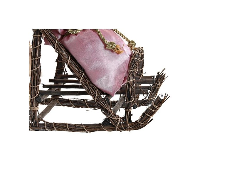 Декоративна фигурка DKD Home Decor Дядо Коледа Коледа Сив Розов Дървен 42 x 22 x 50 cm