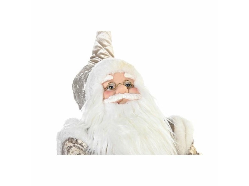 Декоративна фигурка DKD Home Decor Дядо Коледа Коледа Сив Шампанско Дървен 42 x 22 x 48 cm