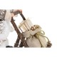 Декоративна фигурка DKD Home Decor Дядо Коледа Коледа Сив Шампанско Дървен 42 x 22 x 48 cm